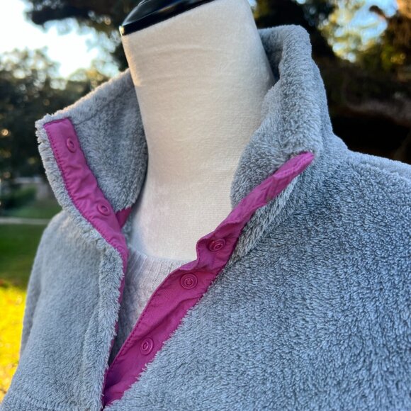 Patagonia Women’s Polartec Fleece Pullover Gray Pink Size S - Picture 3 of 7